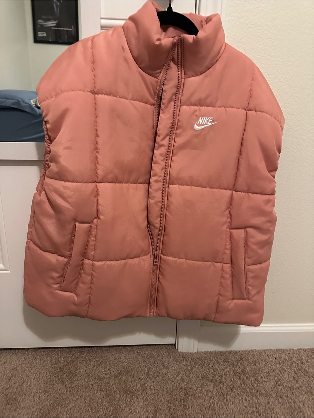 Nike Women’s Quilted Puffer Vest - Peach